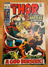 THOR #166 KEY ISSUE 2ND FULL WARLOCK BATTLE THOR 1969 KIRBY STAN LEE MARVEL picture