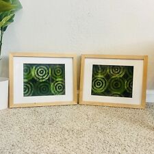 Green African Print Framed Wall Home Decor (Two Pictures) picture