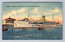 Catalina Island CA-California, Steamer Avalon And Casino Vintage c1947 Postcard picture