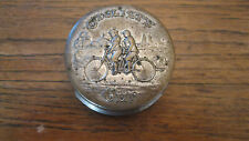ANTIQUE  CYCLISTS COLLASPIBLE CUP   1897   MADE IN USA picture