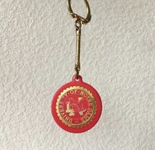 Vintage Keychain UNIVERSITY OF NOTRE DAME Key Ring Fob Indiana College picture