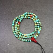 Gandhanra Old 108 Turquoise Beads Mala,Tibetan Prayer Beads for Meditation picture