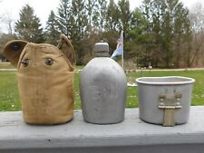 WW1 US M1910 AGM. CO 1918 Canteen, LF&C 1918 Cup, and Cover- POWERS MARCH  1918 picture
