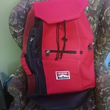 Vintage Marlboro Unlimited Red Large Duffel Travel Hiking Shoulder Bag Backpack picture
