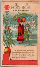 Frear's Bazaar Alive with Bargains Reduction Sale  Victorian Trade Card picture