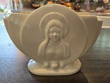 Vintage Antique Ceramic Blessed Virgin Mary Planter Made In Roseville, Ohio RARE picture