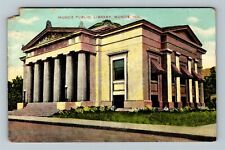 Muncie IN-Indiana, Muncie Public Library, Exterior, Vintage Postcard picture