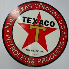 Texaco Texas Petroleum Company Gas Oil Gasoline Porcelain Sign picture