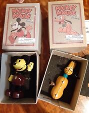 Disney Mickey & Pluto SCHYLLING Wind-up Retro TIN Toys w/box ..BOTH EX. COND. picture