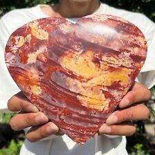 1000g Rare Natural Golden Harvest Jasper Heart Quartz Crystal Hearts Healing picture