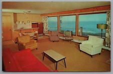 Taft Oregon Mickliffe Apartments Interior View Ocean c1963 Chrome Postcard picture