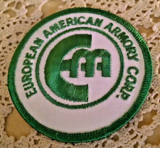 EUROPEAN AMERICAN ARMORY CORP PATCH EAA FIREARMS IMPORTERS ROUND WHITE GREEN. picture