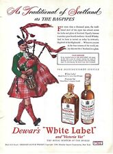 1948 Dewar’s White Label & Victoria Vat Scotch Whiskey Vintage Print Ad/Poster picture