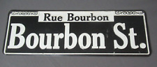Bourbon St. Metal Sign - Rue Bourdon - Holes to Hang - 15