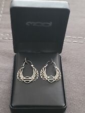 Harley Davidson Silver Bling Angel Wing Earrings picture