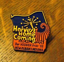 Harvest Homecoming New Albany IN Vintage 1993 Lapel Pin - Indiana Festival Badge picture