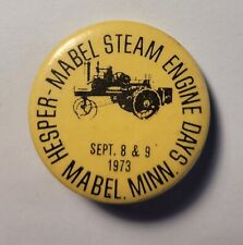 Vintage 1973 - Hesper-Mabel Steam Engine Days - Mabel, MN - Button Pin picture