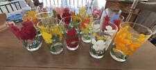 20 VTG- POSSIBLY 50’S- P-NUT/JELLY asst. GLASSES-BEAUTIFUL -all FLOWERS EXCEPT 4 picture