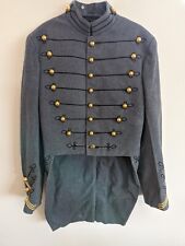 Vintage 1950s West Point Academy Cadet Wool Coat Jacket Gray Gold Buttons Sz S picture