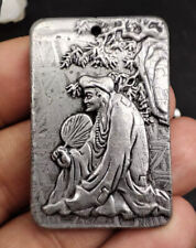 Aletai iron meteorite necklace material slice carving Ji Gong Buddhism Pendant picture