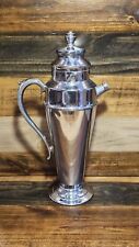 Vintage Stainless Chrome Spire Top Empire Cocktail Shaker Prohibition era 1930's picture