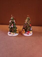 TWO Nikko Christmastime Happy Holidays Figural Christmas Tree Ornaments picture