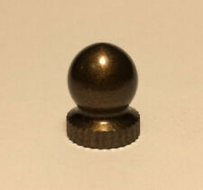 New Small Antique Bronze Knob Finial For Standard Lamp Harps, 9/16