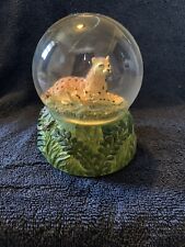 Cheetah And Cub ￼Musical Snow Globe With Tree Branch Base picture