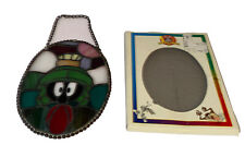 MARVIN THE MARTIAN*Hanging STAINED GLASS*Sun Catcher*Dale TIFFANY*1996*OVAL*NIOB picture