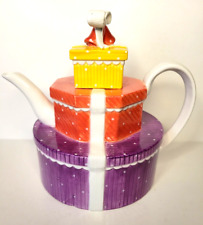 Dept 56 Teapot Sunday Brunch Birthday Gifts Purple Orange Yellow Presents picture