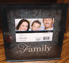 PHOTO FRAME Black & Green FAMILY Theme Wall or Tabletop for 6