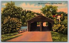 Postcard Old Covered Bridge, Old Town Maine Unposted picture