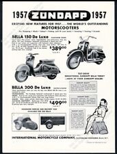 1957 Zundapp Bella scooter 150 200 sidecar delivery van photo vintage print ad picture
