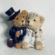 Teddy Bear Bride & Groom Wedding Couple Figurine picture