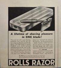 Vintage Print Ad 1942 WWII Rolls Razor Superb Best Sheffield Steel British-Made picture