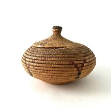 Antique Woven Lidded Basket Unknown Origin Pacific Native American NW Alaska ? picture