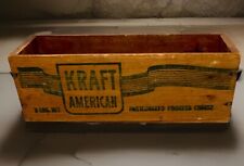 Antique Wooden Kraft-Phenix American Process Cheese Box 2 Lbs. Chicago 🧀 picture