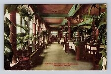 Spokane WA-Washington, Interior Davenport's Restaurant, Vintage c1912 Postcard picture