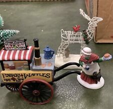 Vintage Lot Dept 56 Christmas Village Hand Painted Figure,cart,hallmark Deer picture
