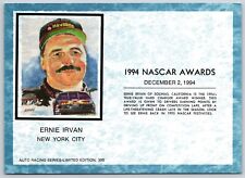 Postcard Ernie Irvan  1994 NASCAR Awards Auto Racing Series Oversized Texaco picture