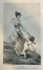 1895 Vintage Magazine Illustration Youth Led By Love by Edouard Bisson picture