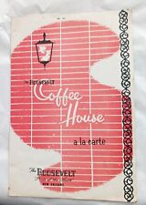 The Roosevelt Hotel Vintage 1956 Coffee House A La Carte Menu New Orleans picture