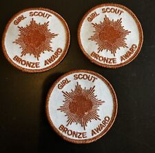 NEW 3x  Girl Scout PRE-2011 Junior BRONZE AWARD PATCH Highest Earned Ages 9-11 picture
