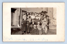 RPPC 1915. WOMEN POSING. HOLDING BIRD CAGE, SAC CITY,IA POSTCARD. HH16 picture