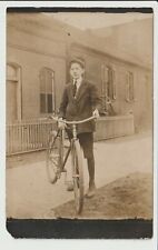Philadelphia Pennsylvania Boy with Bicycle RPPC Real Photo Postcard PA UN-POSTED picture