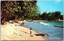Dover Beach Barbados West Indies Beach Bathing Sandy Beach Waves Postcard picture