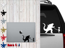 Girl Walking Godzilla  Decal 6.5 inches  picture