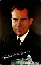 Vintage Postcard Richard M. Nixon 37th President- printed signature-Capitol  picture
