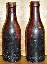 Early 1900’s Amber Coca Cola Script Soda Bottle Memphis,  Tenn: Chipped Lip picture