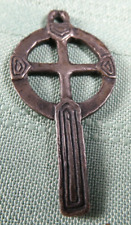 Vintage Handcrafted Sterling Silver Cross Crucifix Pendant picture
